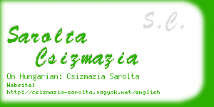 sarolta csizmazia business card